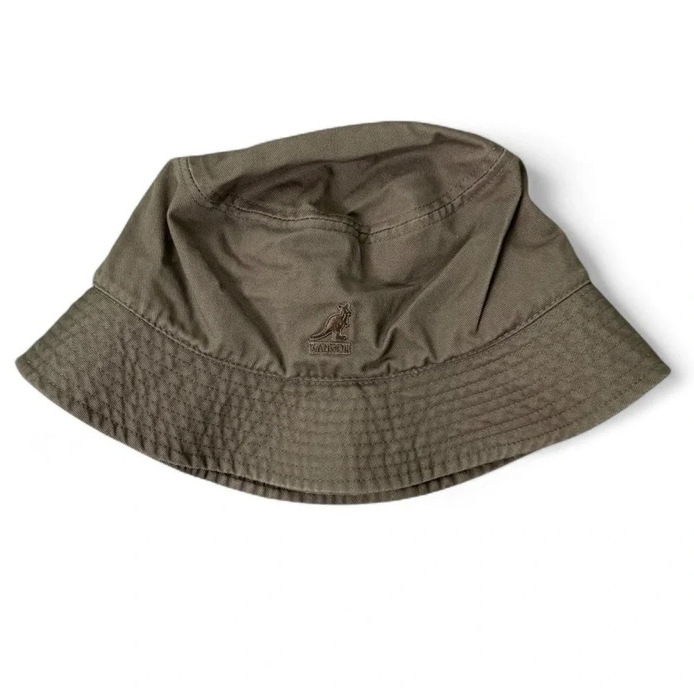 NWOT unisex Kangol khaki olive green bucket hat marked XL